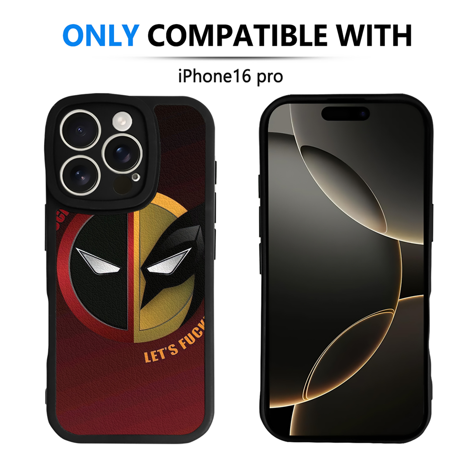 （画像用） Deadpool デッドプール 【iPhone 16シリーズ対応】シリコンスマホケース（レザー調） 材質：シリコン